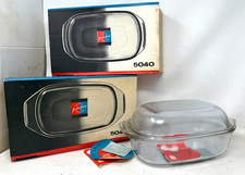 Saale Glas Jena Feuerfest Bräter Backform Auflaufform + Deckel DDR UNBENUTZT OVP