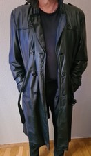 Herren Ledermantel schwarz, Größen 50