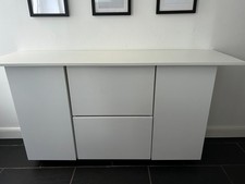 Küchenschränke und Holzplatte weiß einzeln Ikea top Zustand Sideboard