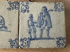 Fliese antik alt Kachel dutch tile Delft Art Tegel Tuile Niederlande 17.Jhdt.