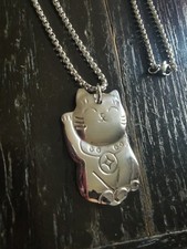 Kettenanhänger Katze Aus Besteck Besteckschmuck Edelstahl Unikat 