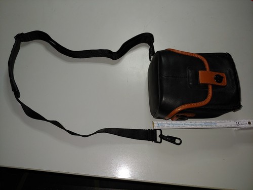 Leder kameratasche blau - leder,