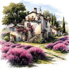Wandbild Lavendel Provence