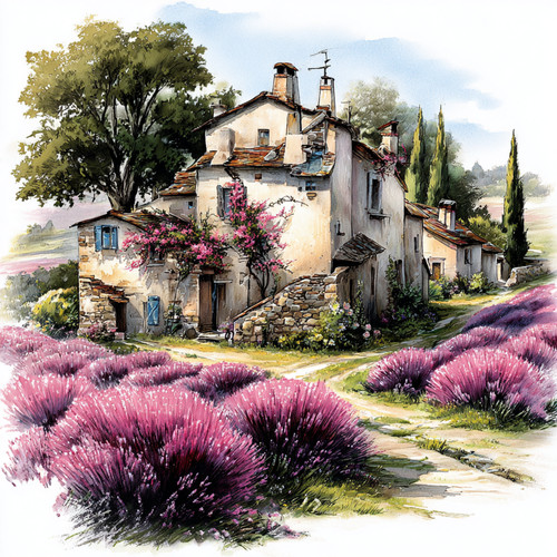 Wandbild lavendel provence - wandbild,