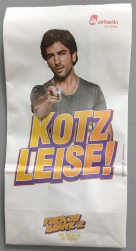 Airberlin spucktüte kotztüte - spucktÜte,
