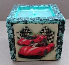 Große Geburtstagskerze Autos Ferrari ? Mit Schriftzüge: Herzlichen Glückwunsch 