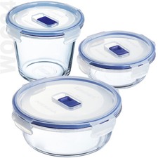 Vorratsbehälter Vorratsglas Frischhaltedose Vorratsdose Glas Ventil-Deckel Rund