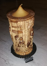 Alte Kerze Motivkerze mit