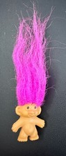 Vintage Russ Troll pink Haare 80er 90er Jahre 12 cm Figur Brosche Pin Button