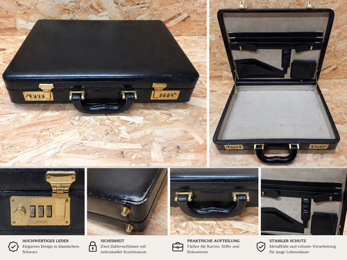 Luxus leder aktenkoffer - leder-aktenkoffer, –