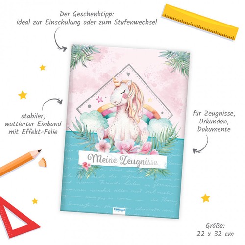 Zeugnismappe einhorn - zeugnismappe,