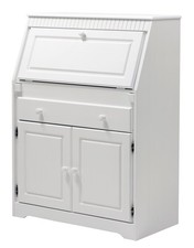 Sekretär aus Kiefernholz weiß lackiert Schreibtisch