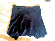 Rock Wickelrock Zipfelrock Wildleder Larp Gothic Mittelalter Schwarz