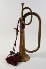 C26L15- Altes Messing Signalhorn mit Adlerwappen