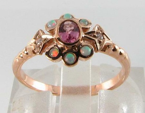 Ring kt roségold - 9, rosa