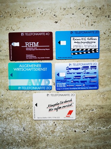 Fünf telefonkarten dummys - telefonkarten,