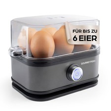 GOURMETmaxx Eierkocher 6 Eier Frühstücksei 6-fach Ei Kocher 400W 3 Härtegrade