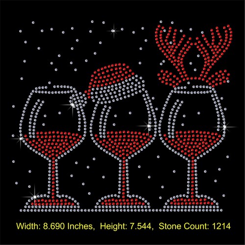 Weihnachten weinglas geweih - weihnachten,