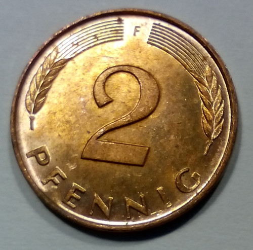 Münze brd zwei - 2, pfennig