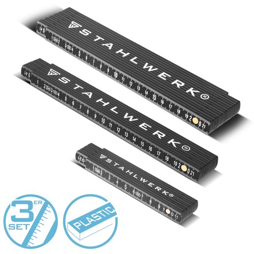 Stahlwerk zollstock 3er set - set, 1