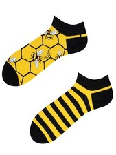 Socken Sneaker TODO Colours Lustige Knöchelsocken gelbe Bienen Kurze Bunte