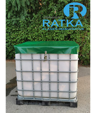 IBC - Abdeckhaube - Abdeckung IBC Gitterbox aus LKW Plane 900g/m²  Grün