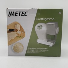 Imetec Grattugissima elektrische Reibe, Edelstahlwalze, Aluminiumtrichter B-Ware