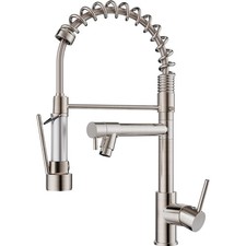 Wasserhahn Küche Edelstahl Zweigriff Mehrzweck Spülarmatur