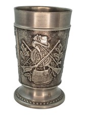 Zinn Becher Jagdmotive Gekro