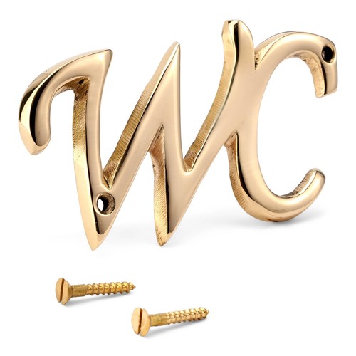 Türschild aus messing gold - aus,