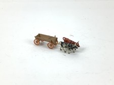 Haufe Kamenz ? Figuren Ochsengespann Ochsenfuhrwerk Dungwagen 1:87