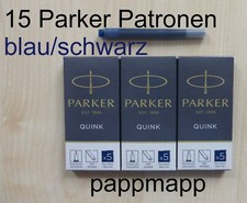 15 Parker Quink Tintenpatronen