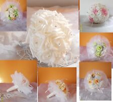 Brautstrauss-  Rosen,Perlen mit Strass, Standesamt, Braut, Hochzeit, Neu