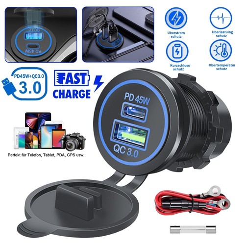 Usb steckdose 12v - usb, pd