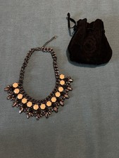Zara, STATEMENT  &  CHOKER KETTE  / STRASS, Schwarz, Steine, Gelb