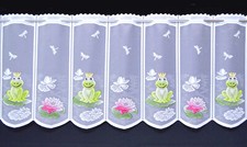 Frosch Scheibengardine 3 Breiten Bistro Kinderzimmergardine Froschkönig Neu