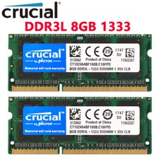 CRUCIAL DDR3L 16GB (2 x 8 GB) 1333MHz PC3L-10600 Laptop SODIMM-Speicher RAM 204p
