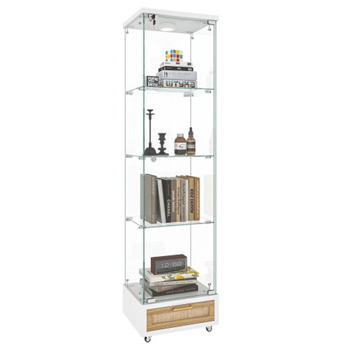 Moderne glasvitrine mit - moderne,