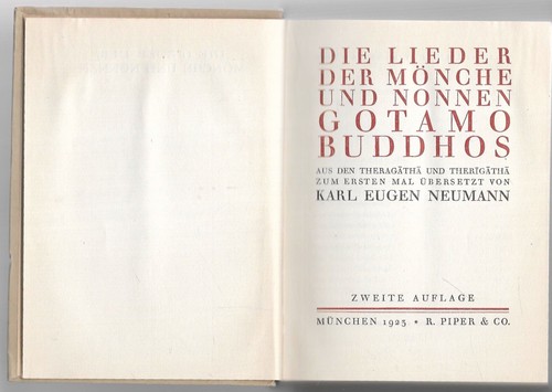 Karl eugen neumann die lieder - karl,
