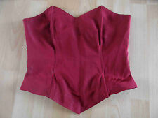 LIZ WEINMANN chices Corsagentop rot schimmernd m. Schnürung Gr. 2  05-13