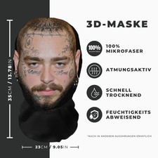 Realistische  3D-Druck Vollgesichtsmaske – Atmungsaktiv, Witz