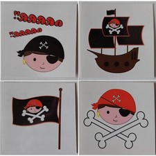 Piraten Tattoos Set 12-24x