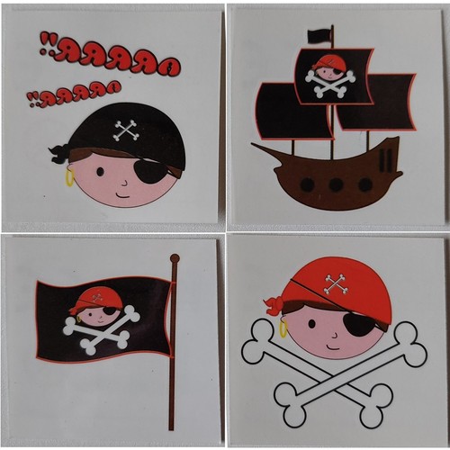 Piraten tattoos set 24x - tattoos,