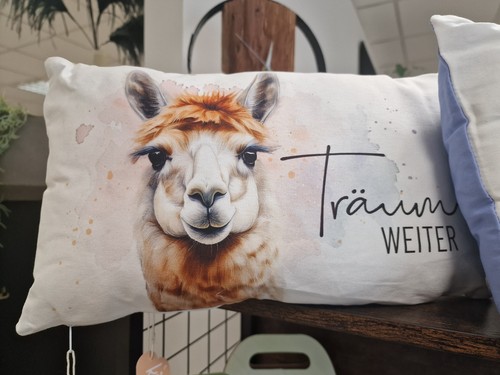 Kuscheliges kissen mit - kissen, lama