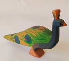 Krippenfiguren- seltener Pfau 10 cm hoch, 14,5 cm lang -M.Ostheimer  90er Jahre 