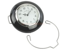 Hupenknopf Schwarz mit Uhr