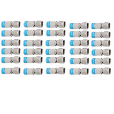 30x Cabelcon F-6-TD QM 7.0 für 6,4 - 7,5 mm Profi Kompressionsstecker F Stecker