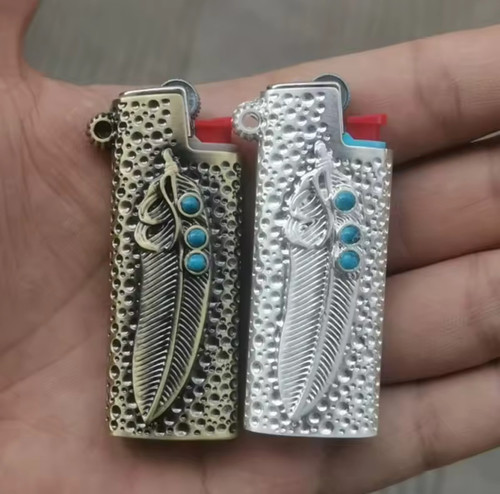 Metall feuerzeug hülle chrom - hülle,