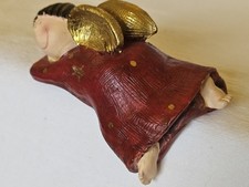 Engel aus keramik rot - keramik,, rot,
