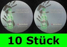 10 Stück Bierdeckel Heineken